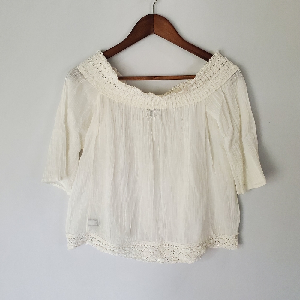 Aerie Crinkle Gauze Top size S - Picture 5 of 5